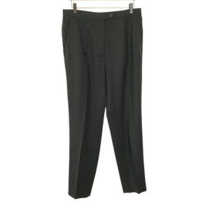 Womens Size 12 Peserico Dark Gray Italian Stretch Wool High Rise Dress Pants